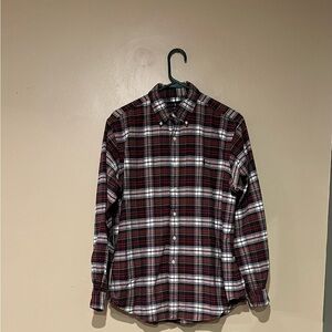 Men's RALPH LAUREN Red White Green Plaid Oxford Shirt Large Classic Fit